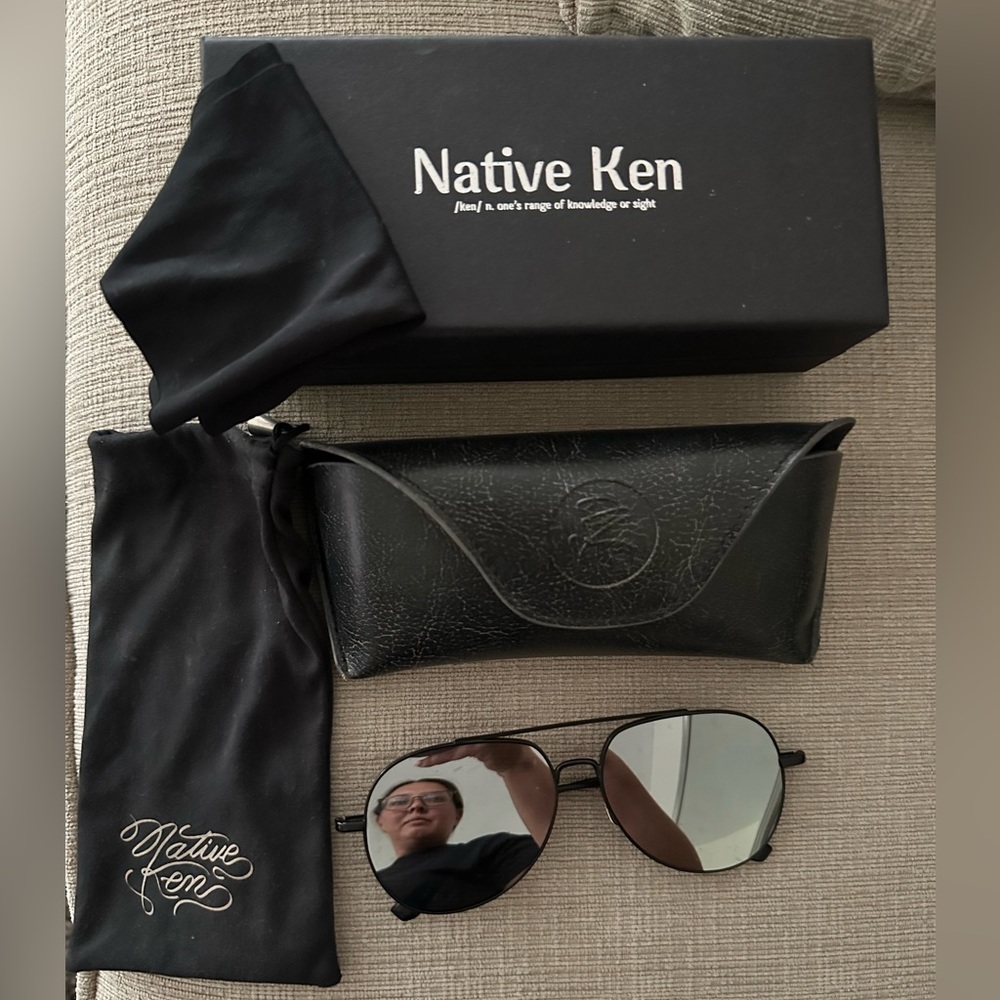 Native Ken black mirrored sunglasses